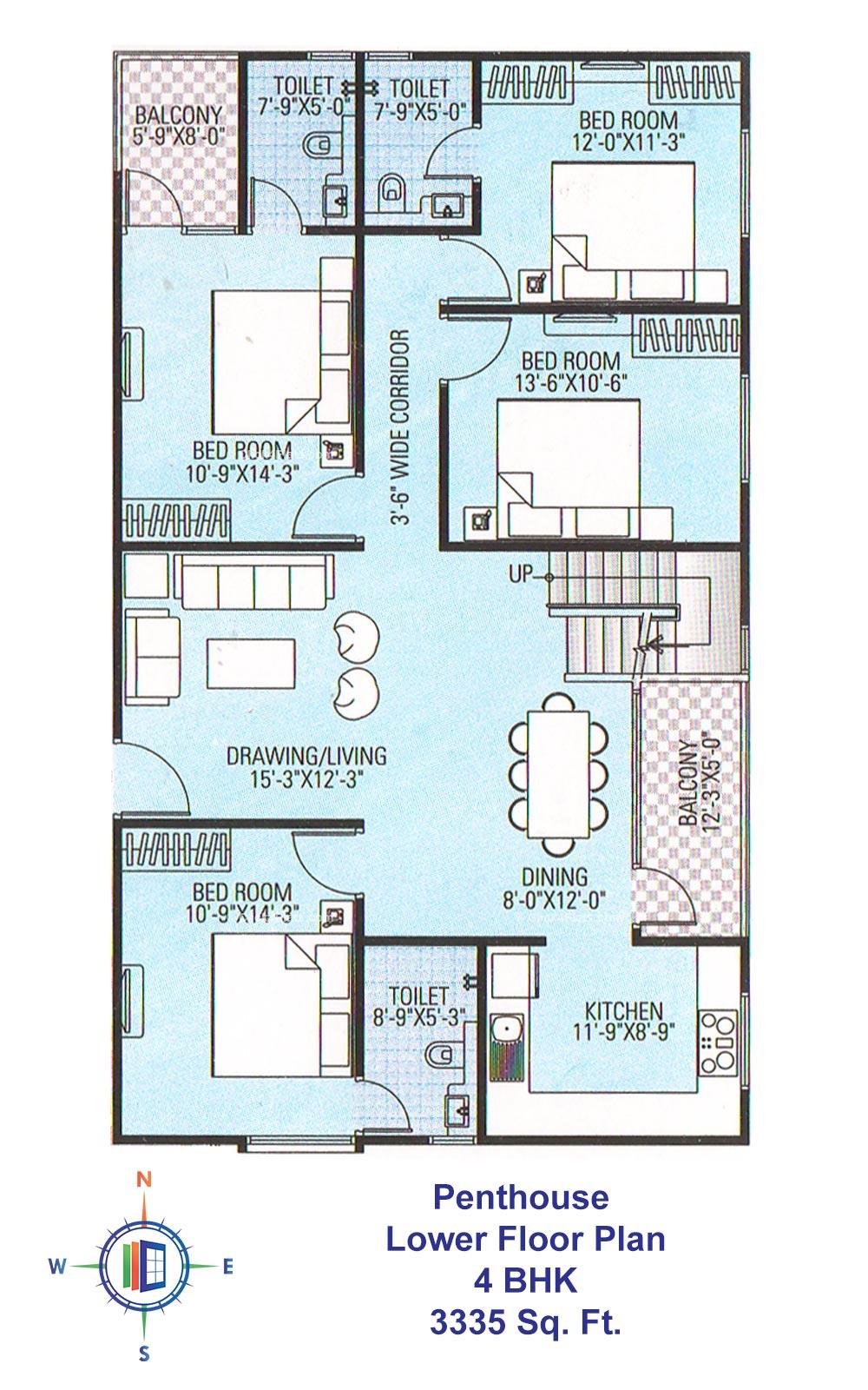 Krishna Residency 4 BHK 