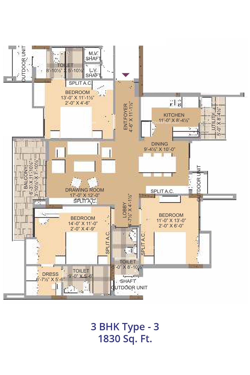 Mahima Panache 3 BHK 