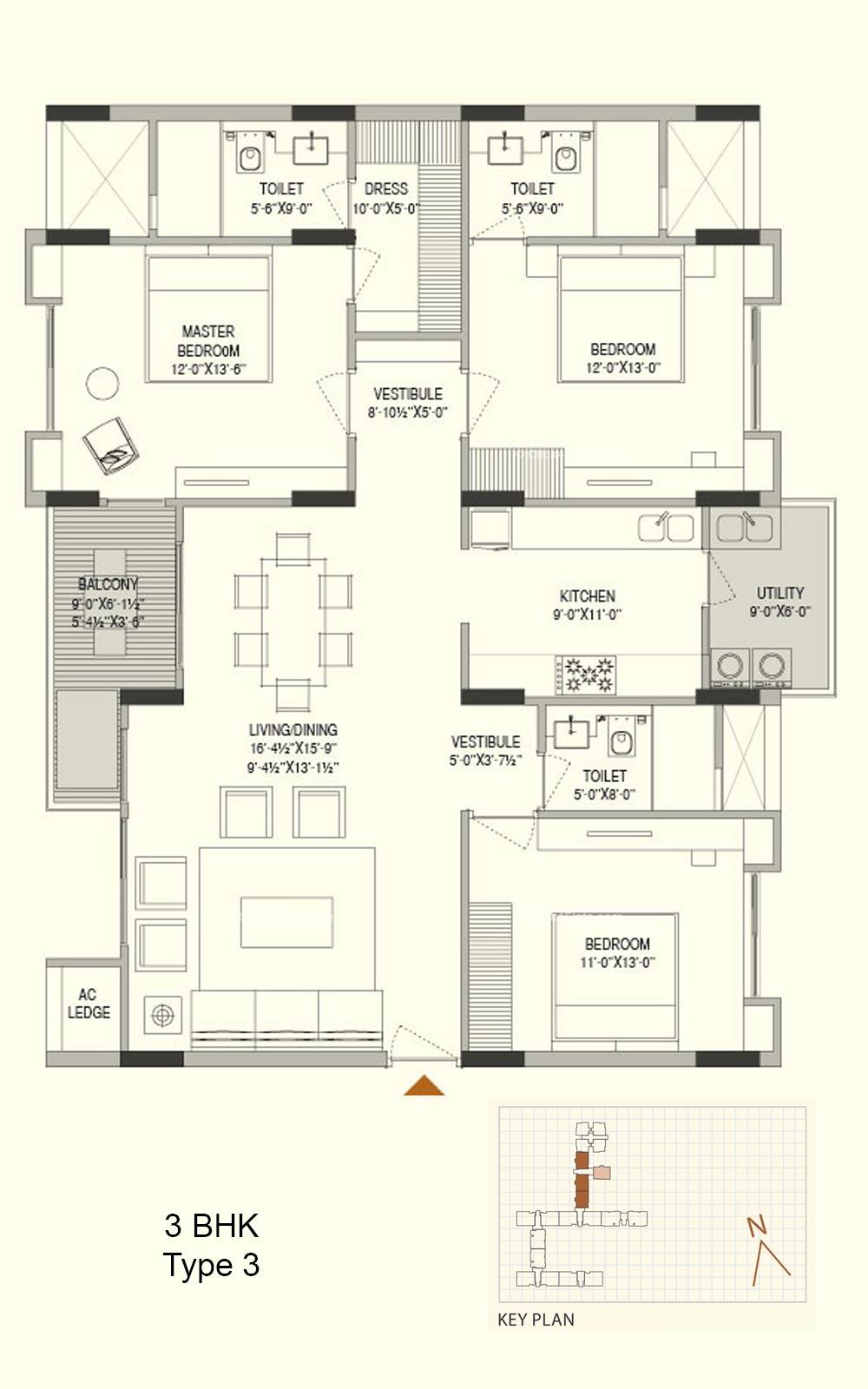 Mahima Elanza 3 BHK 