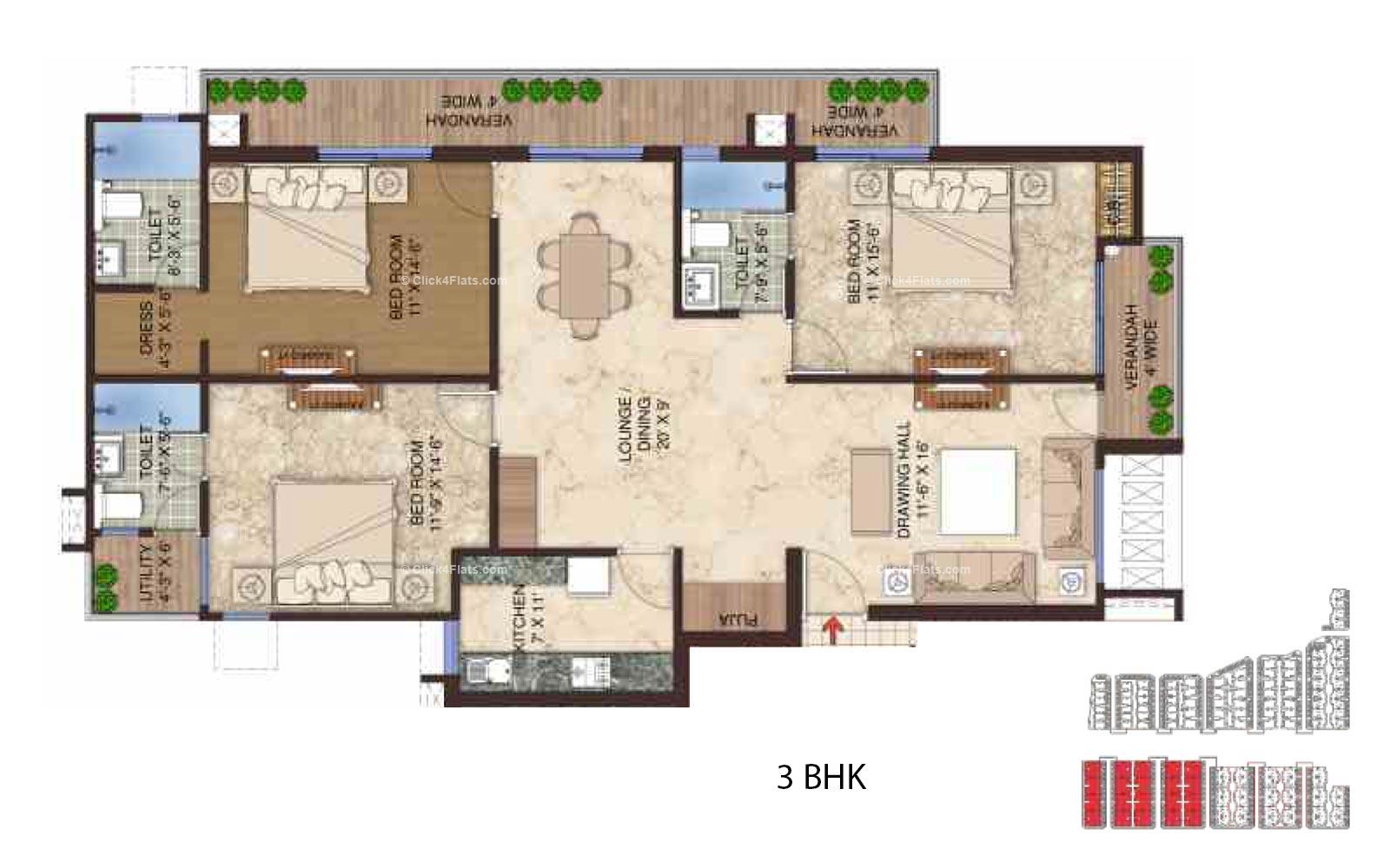 Manglam Aananda 3 BHK 