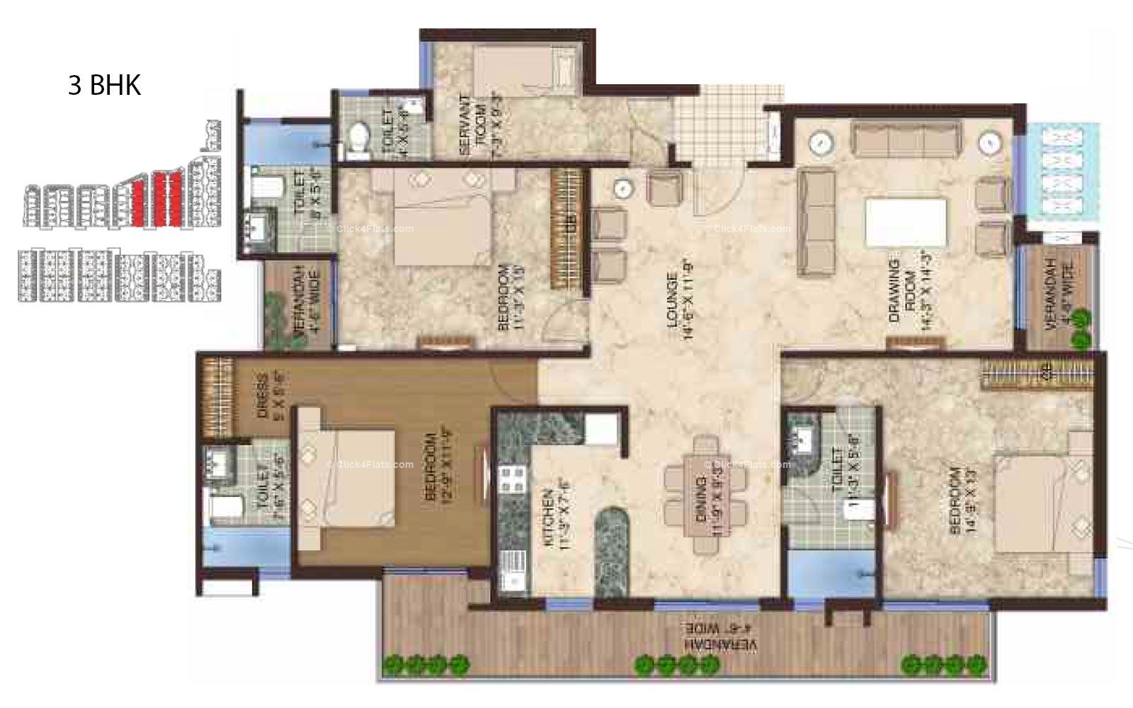 Manglam Aananda 3 BHK 