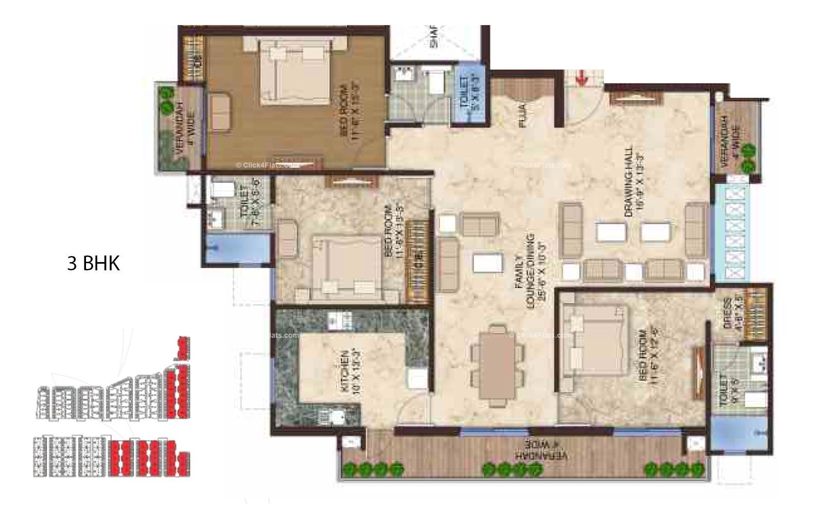 Manglam Aananda 3 BHK 