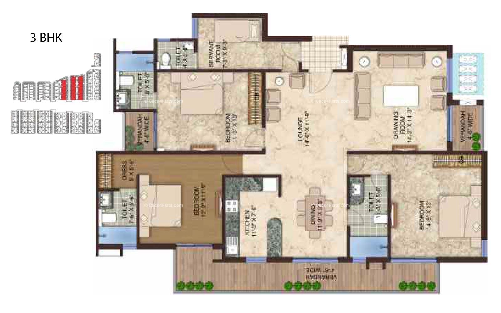 Manglam Aananda 3 BHK 