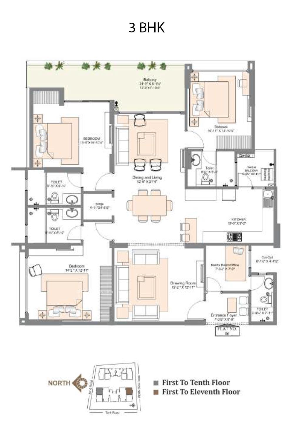 Radiance 3 BHK 2353 square feet