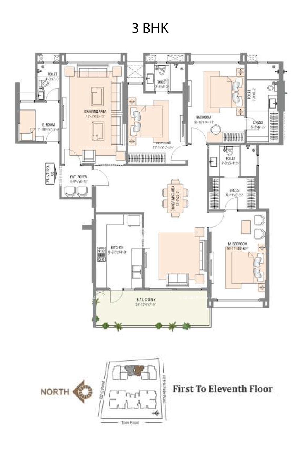 Radiance 3 BHK 