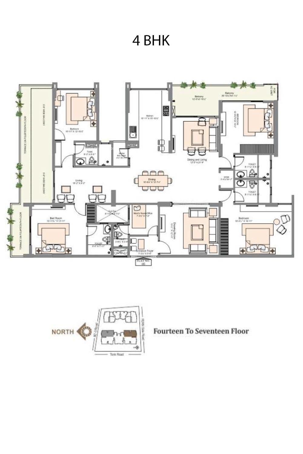 Radiance 4 BHK 3509 square feet