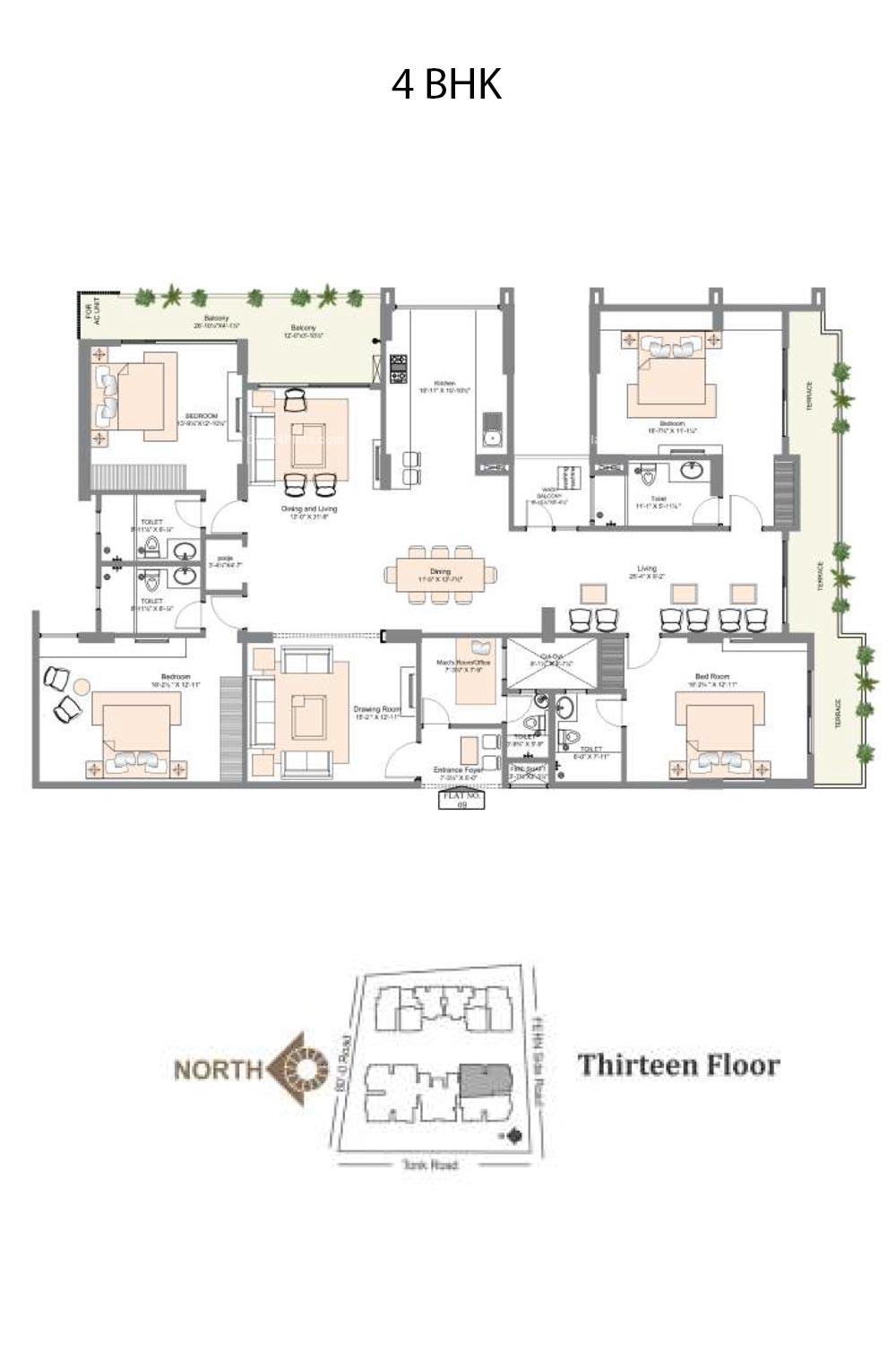 Radiance 4 BHK 3577 square feet