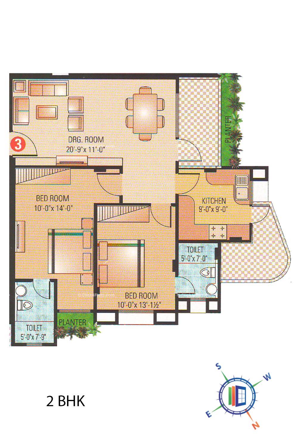 Mansarovar Heights 2 BHK 