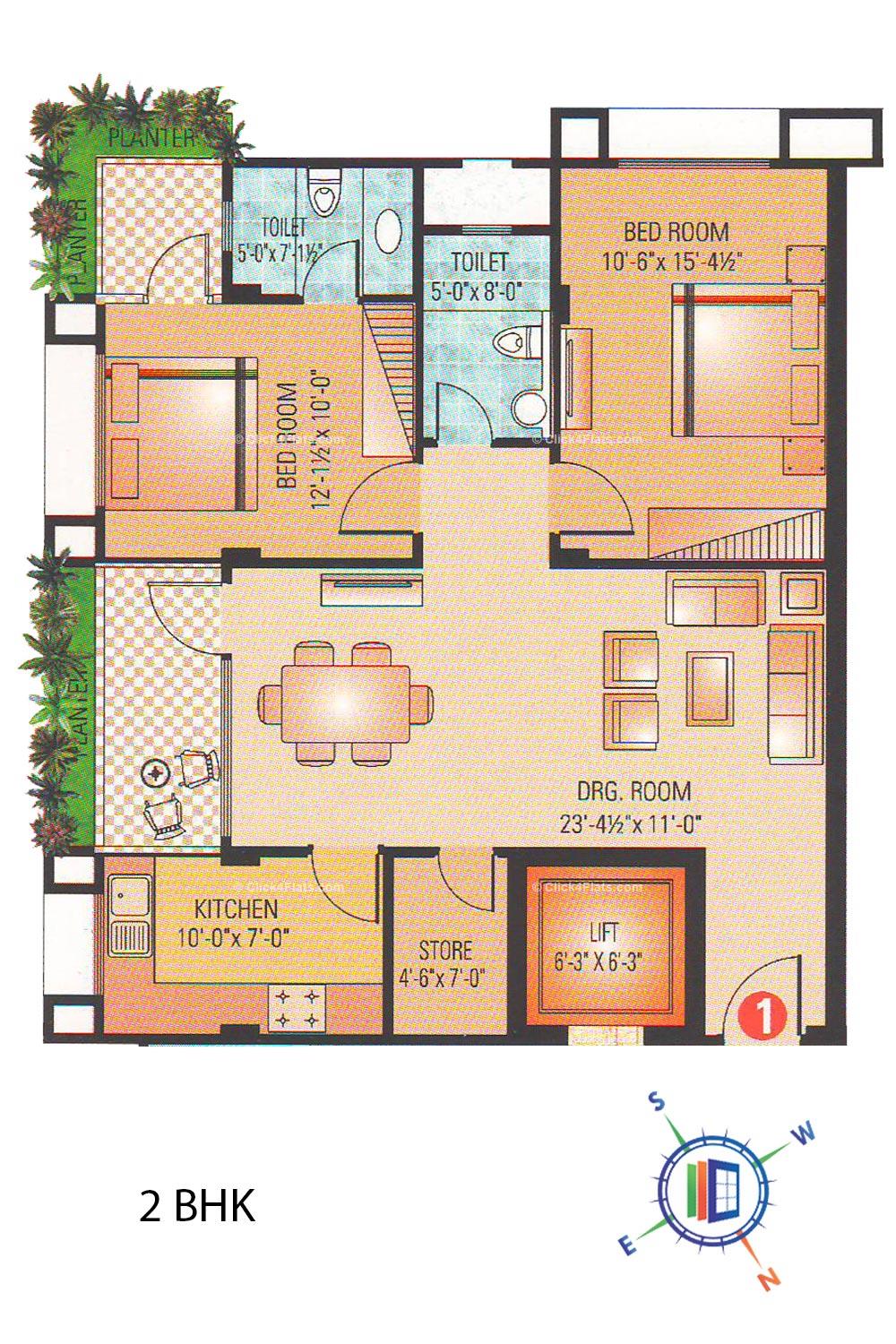 Mansarovar Heights 2 BHK 