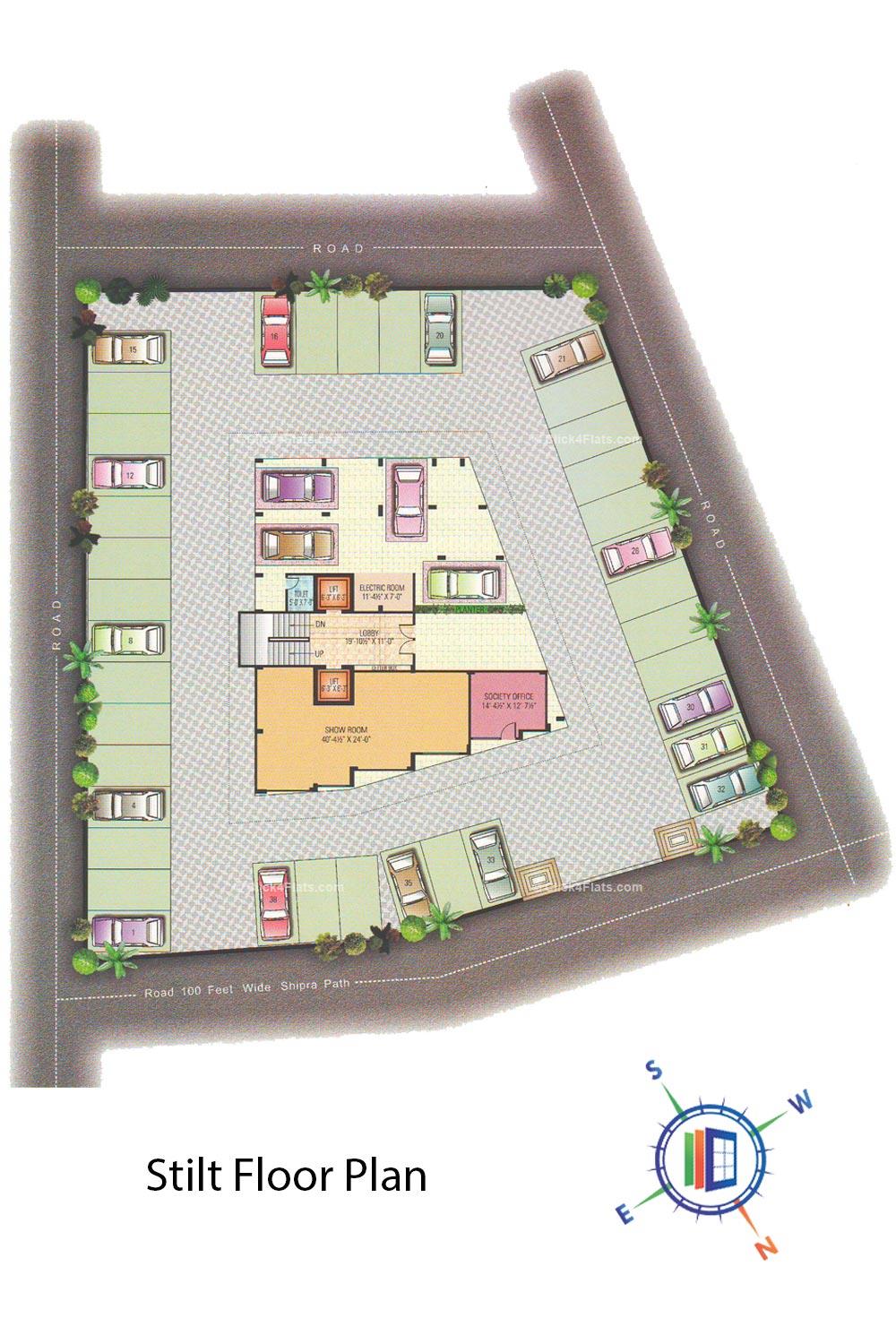 Mansarovar Heights Stilt Floor Plan