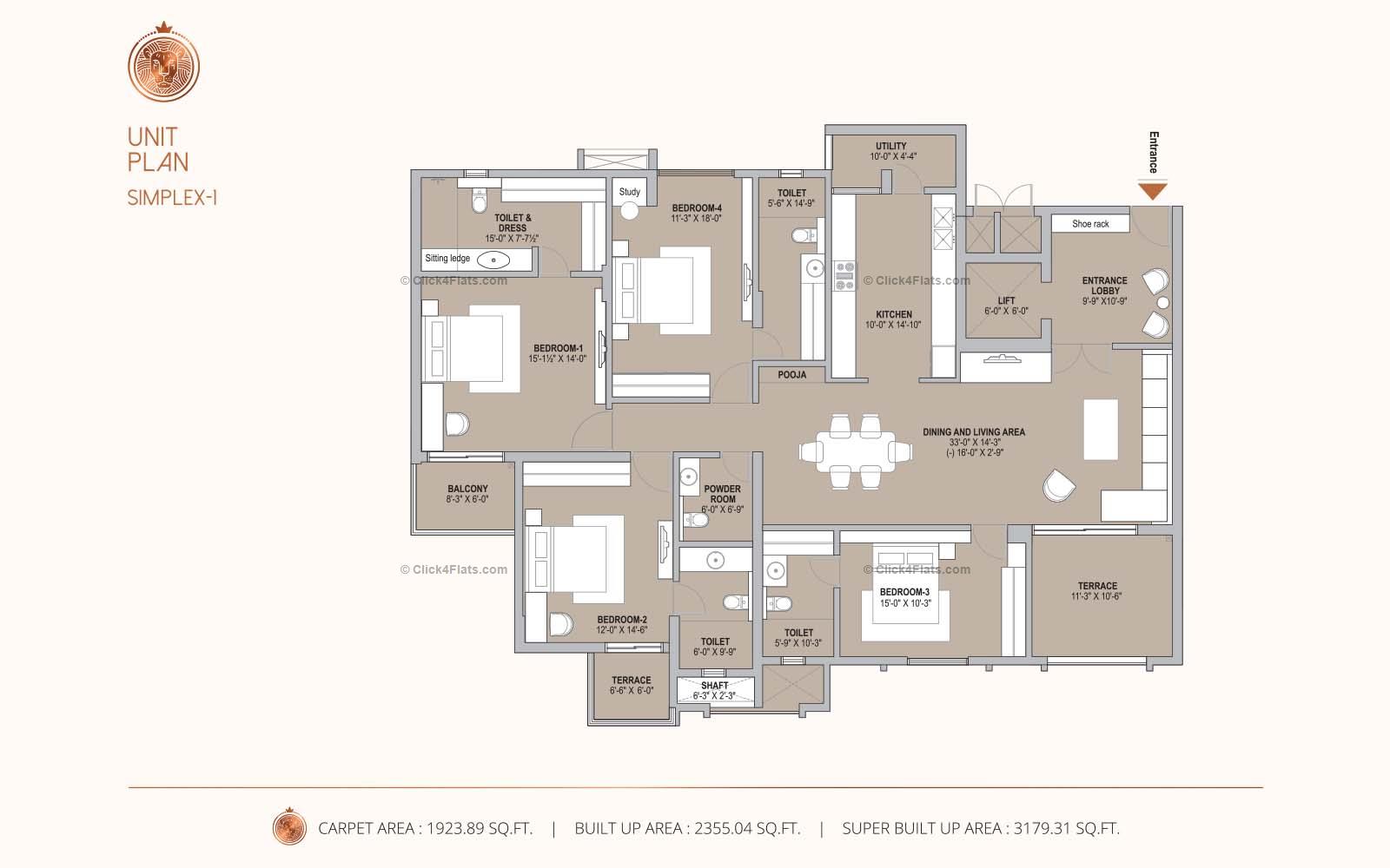 Mansion Royale 4 BHK 3179 square feet