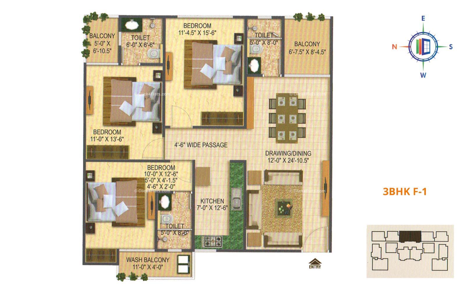 Melodia 3 BHK 