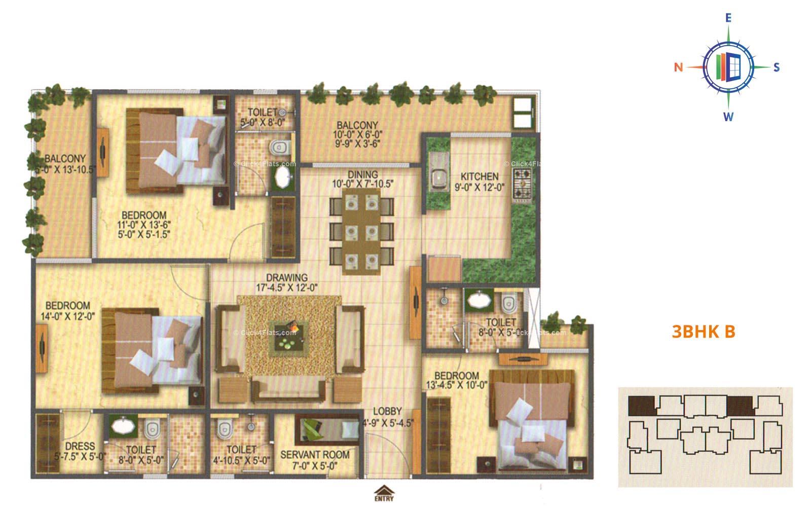 Melodia 3 BHK 