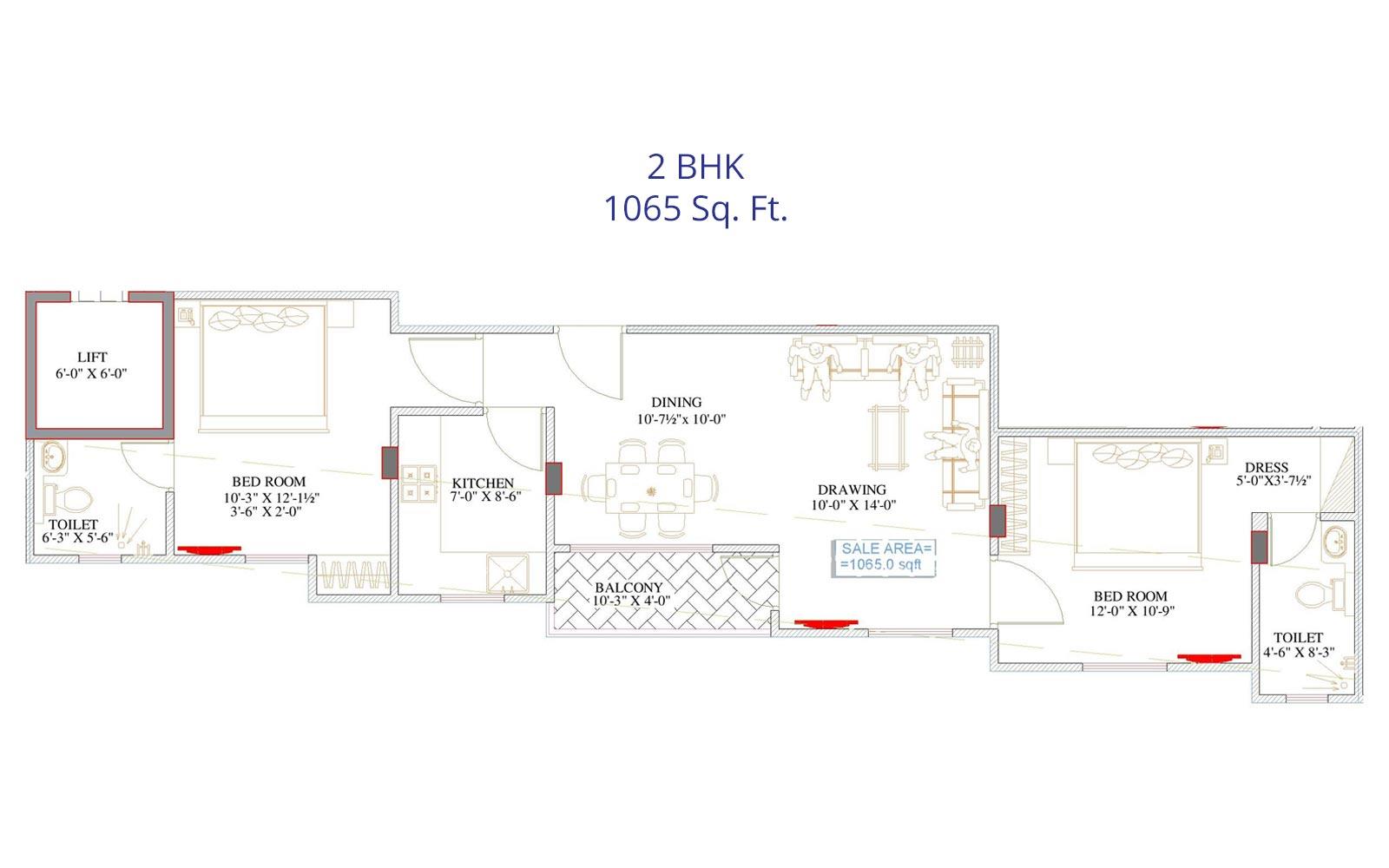 Midas Heights 2 BHK 