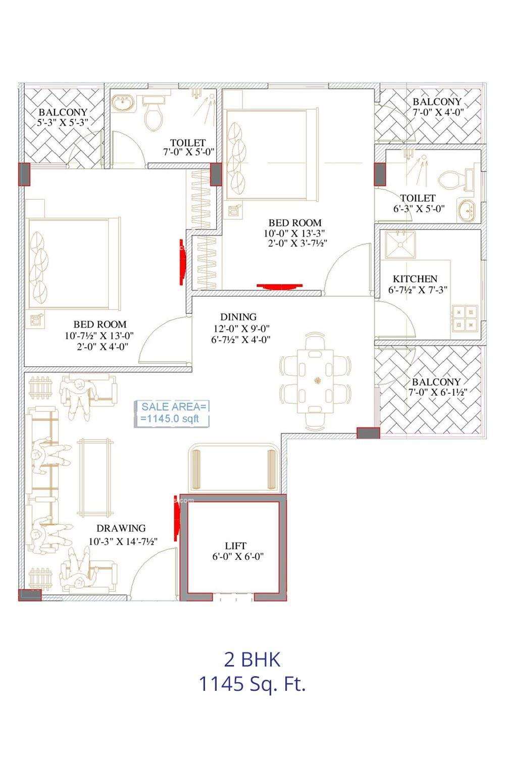 Midas Heights 2 BHK 