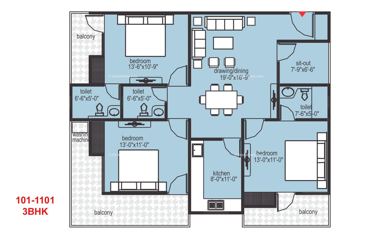 Midas Touch 3 BHK 