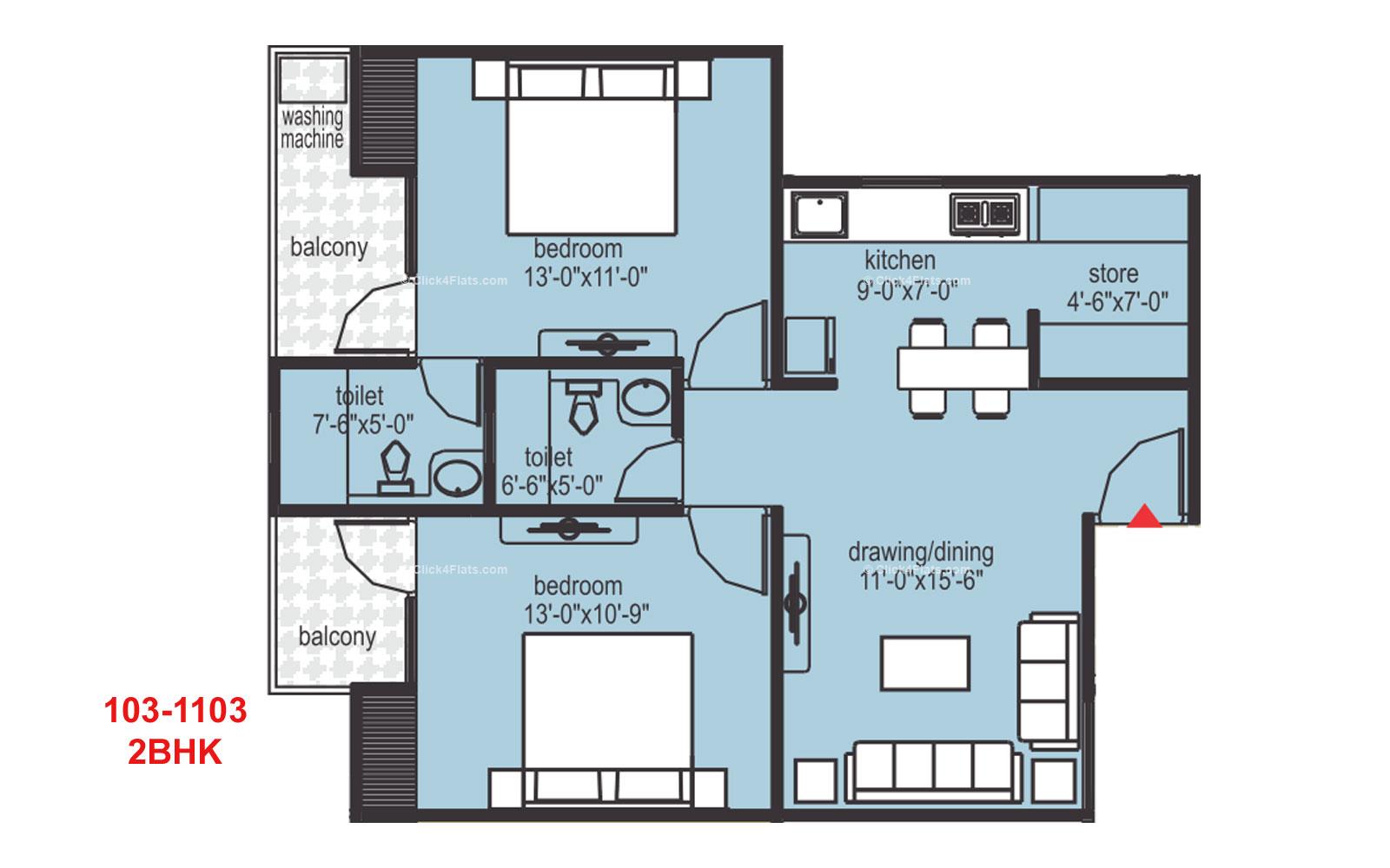 Midas Touch 2 BHK 