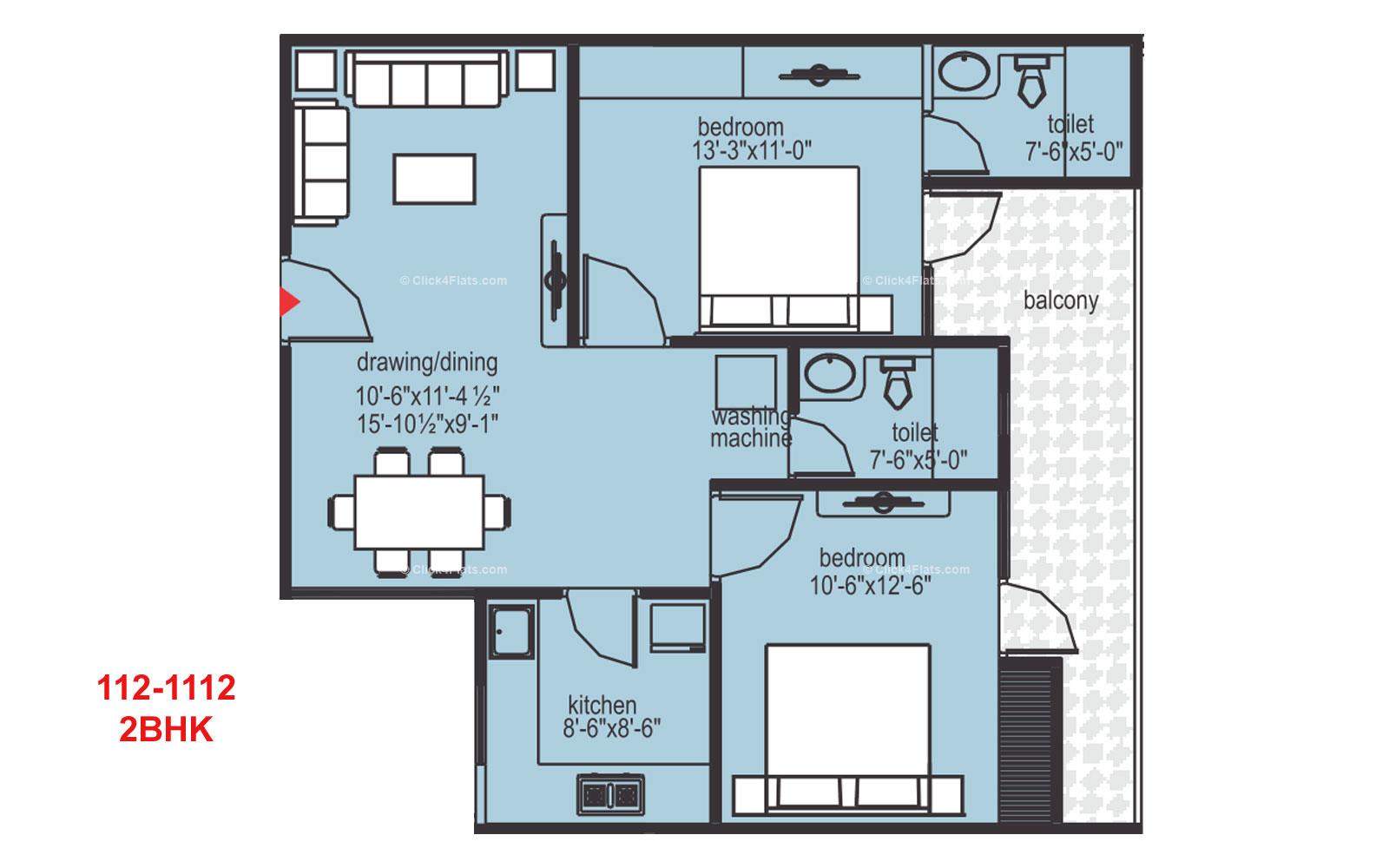 Midas Touch 2 BHK 