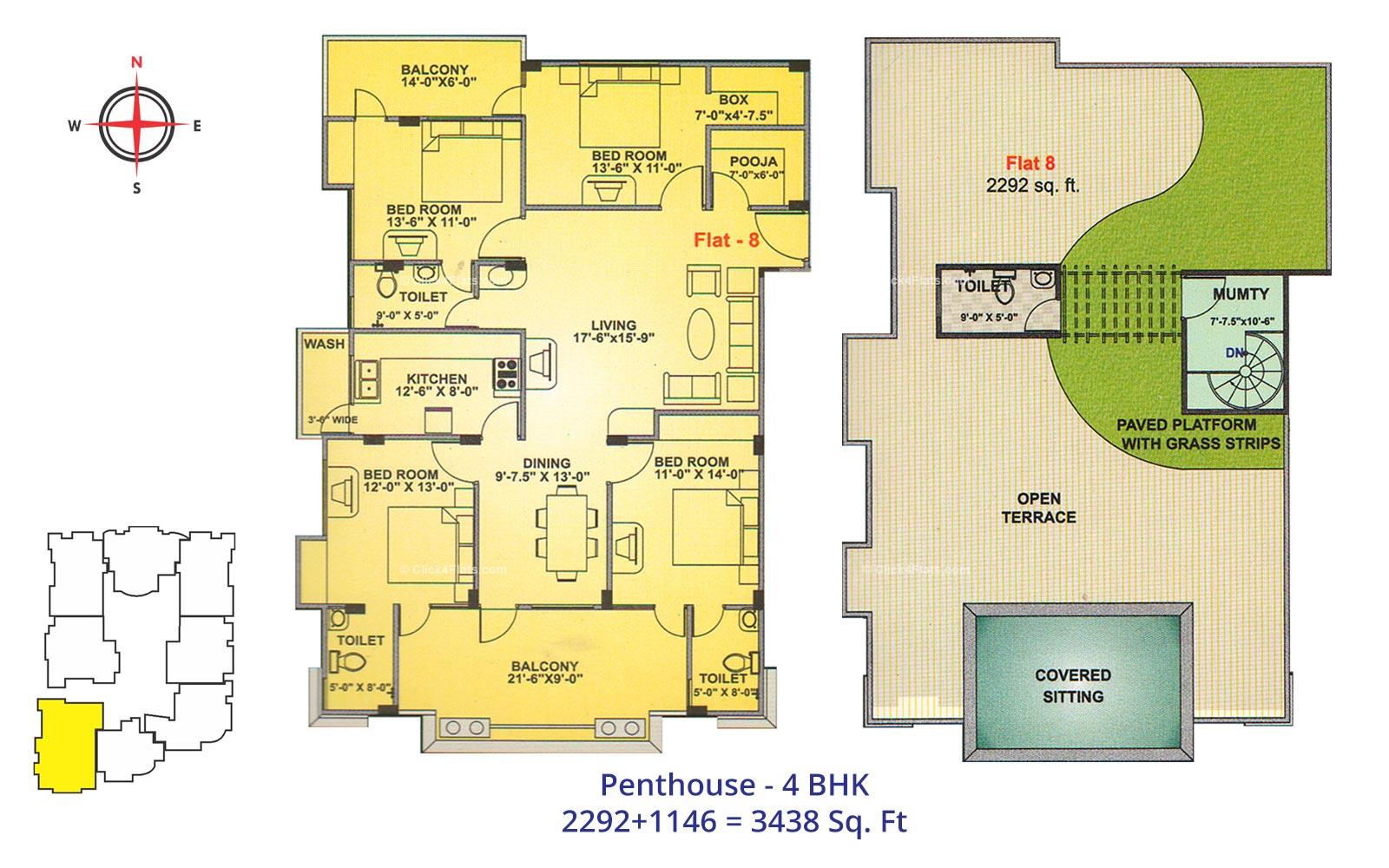 Neelkanth Heights 4 BHK 