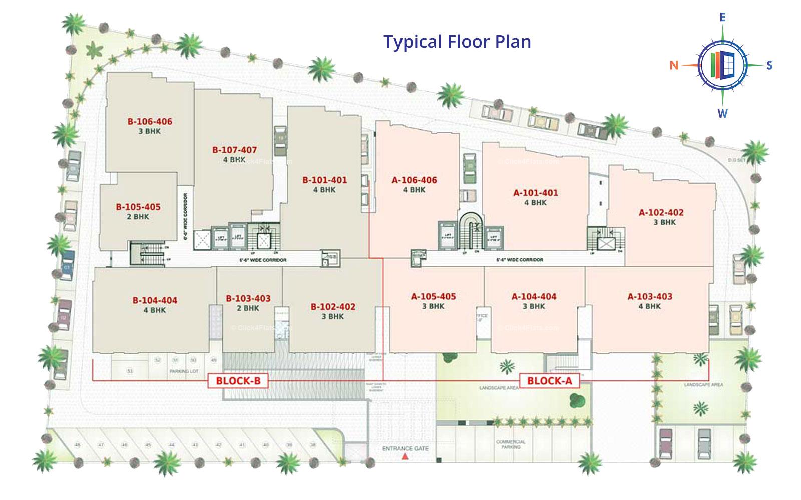 Shivgyan Luxora Typical Floor Plan