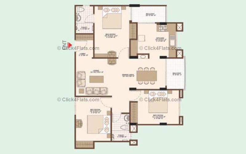 Divine Enclave 3 BHK 