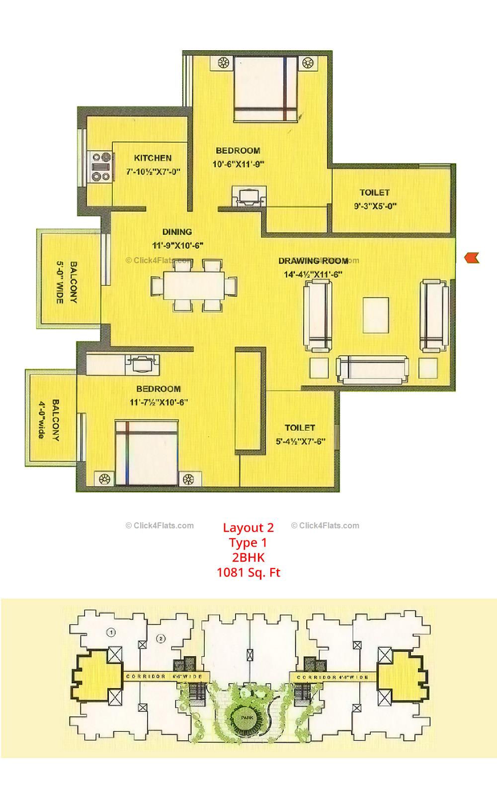 Royal Greens I 2 BHK 