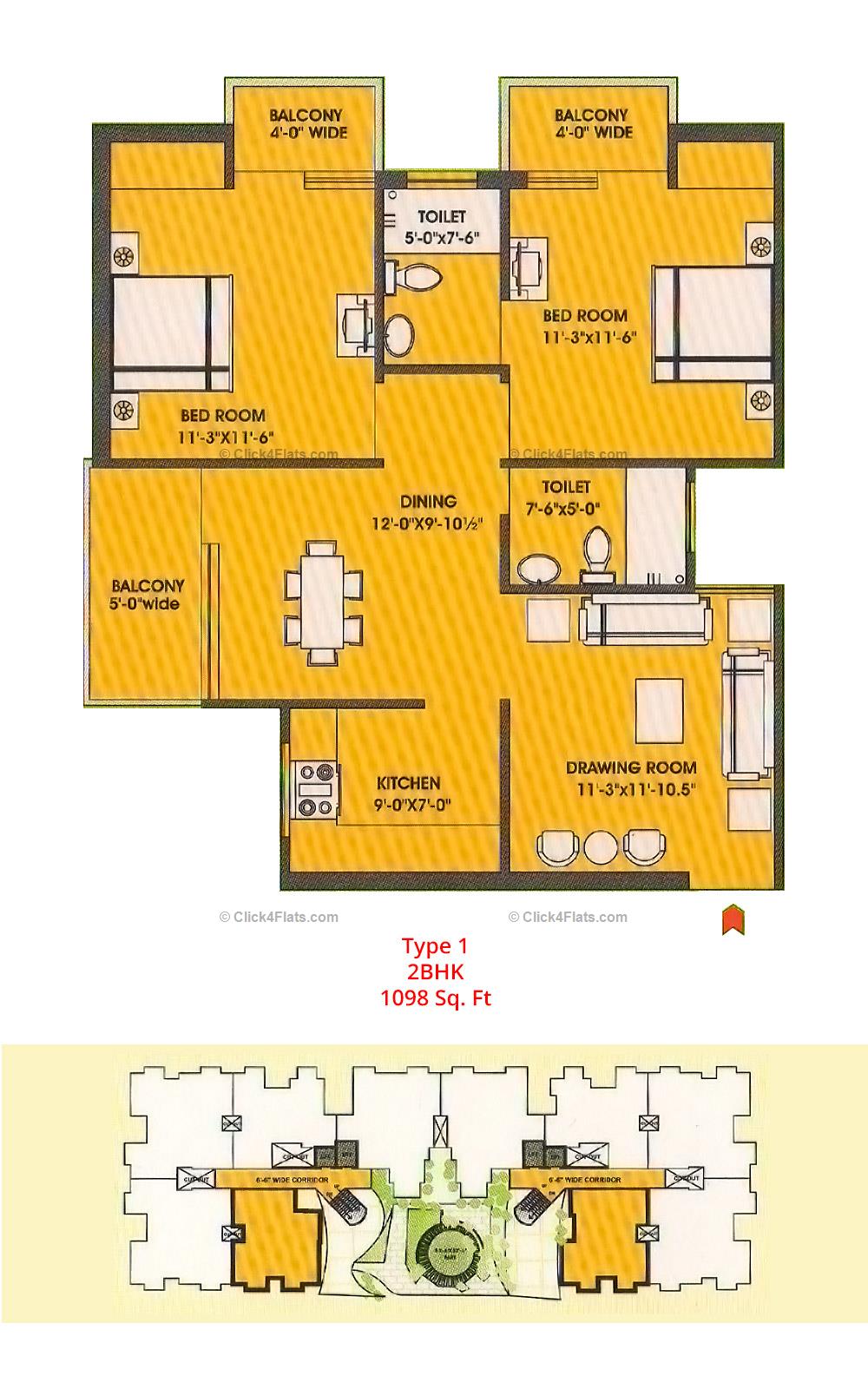 Royal Greens I 2 BHK 