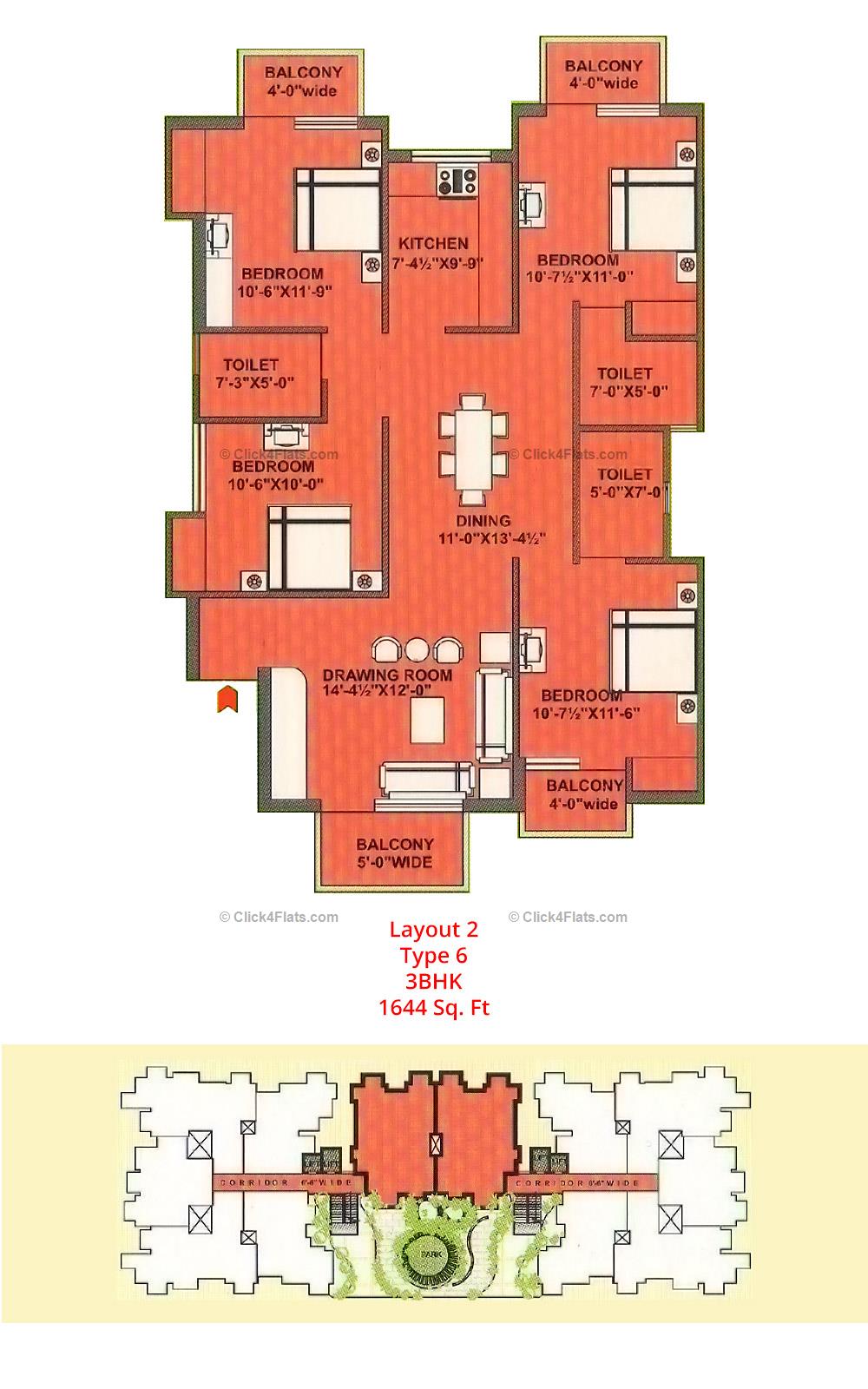 Royal Greens I 3 BHK 