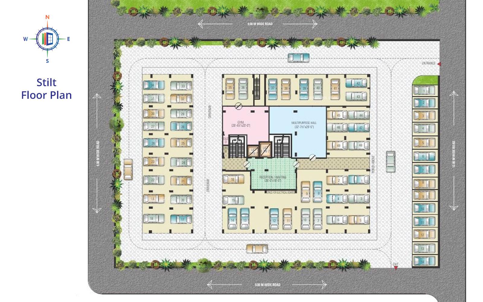 Krishna Residency Stilt Floor Plan