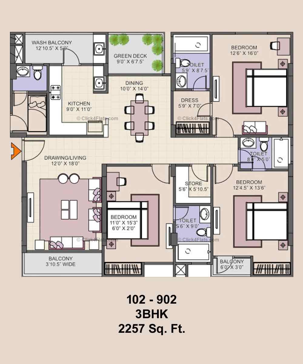 Ridhiraj Avenue 3 BHK 