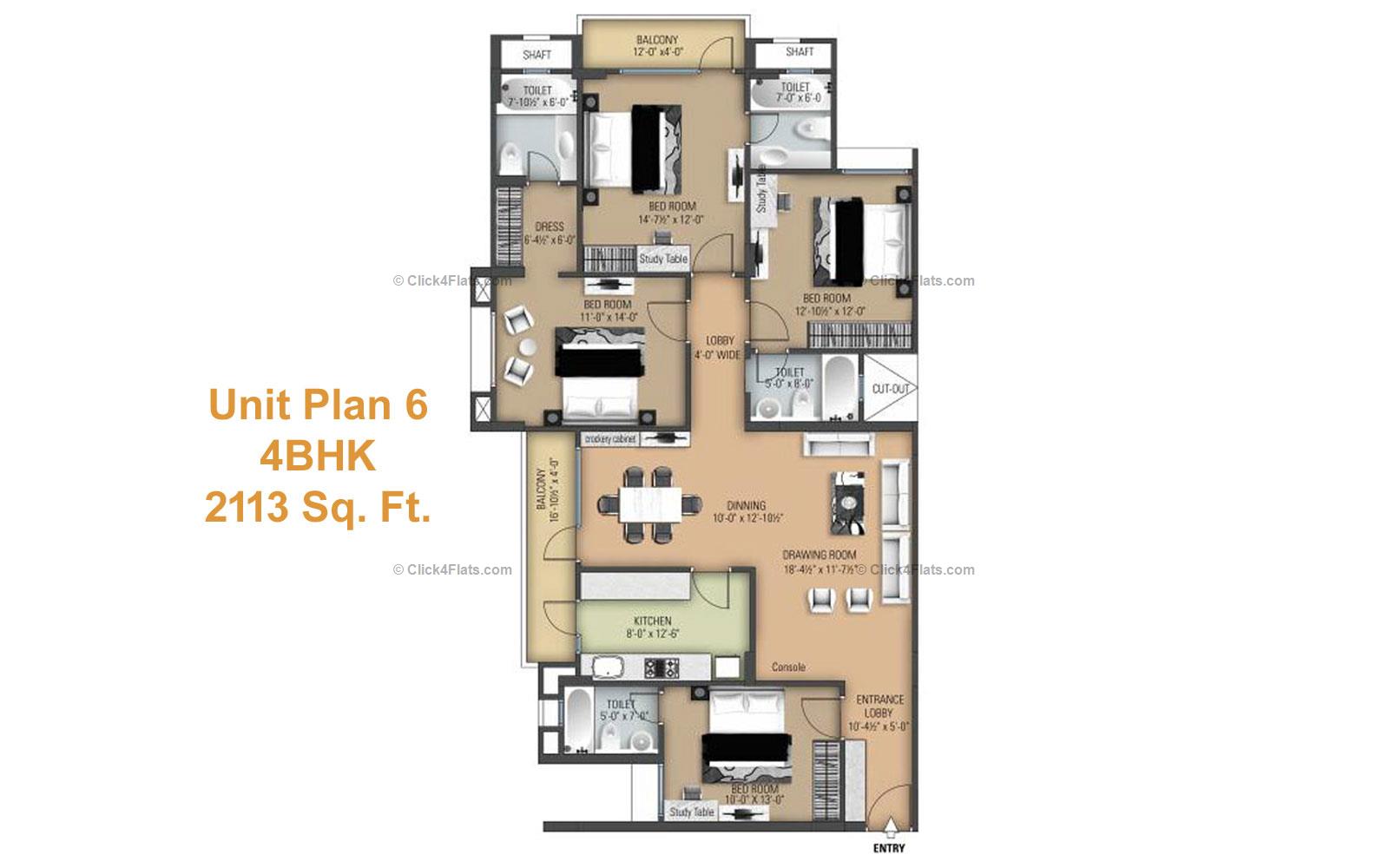 Anukampa Platina 4 BHK 