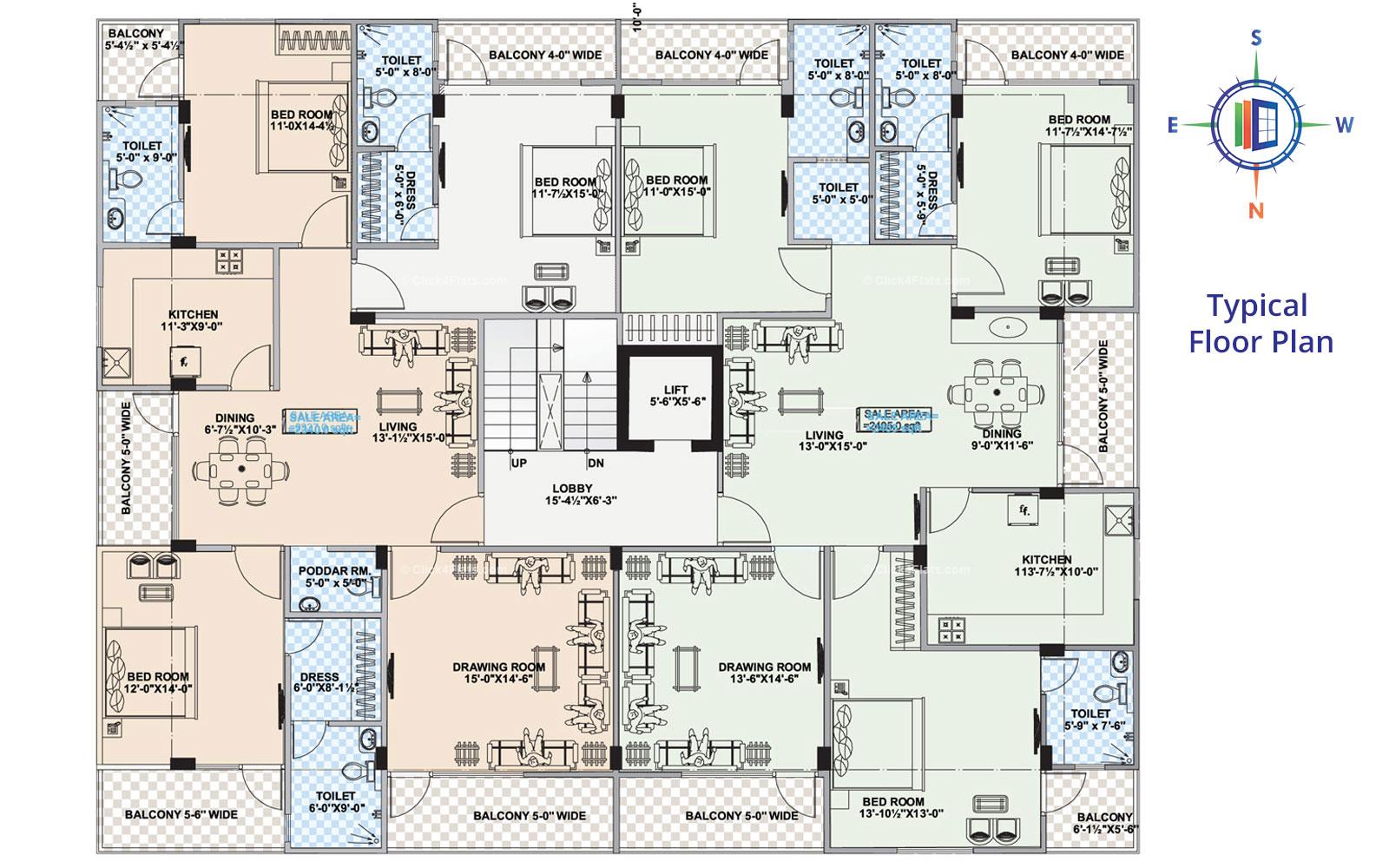 Orient Alpine Typical Floor Plan