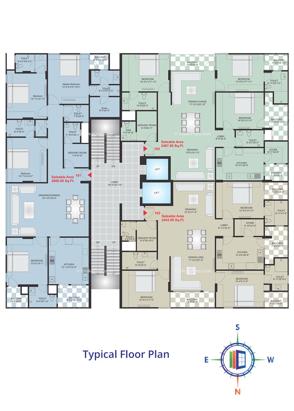 Shizukesa Typical Floor Plan