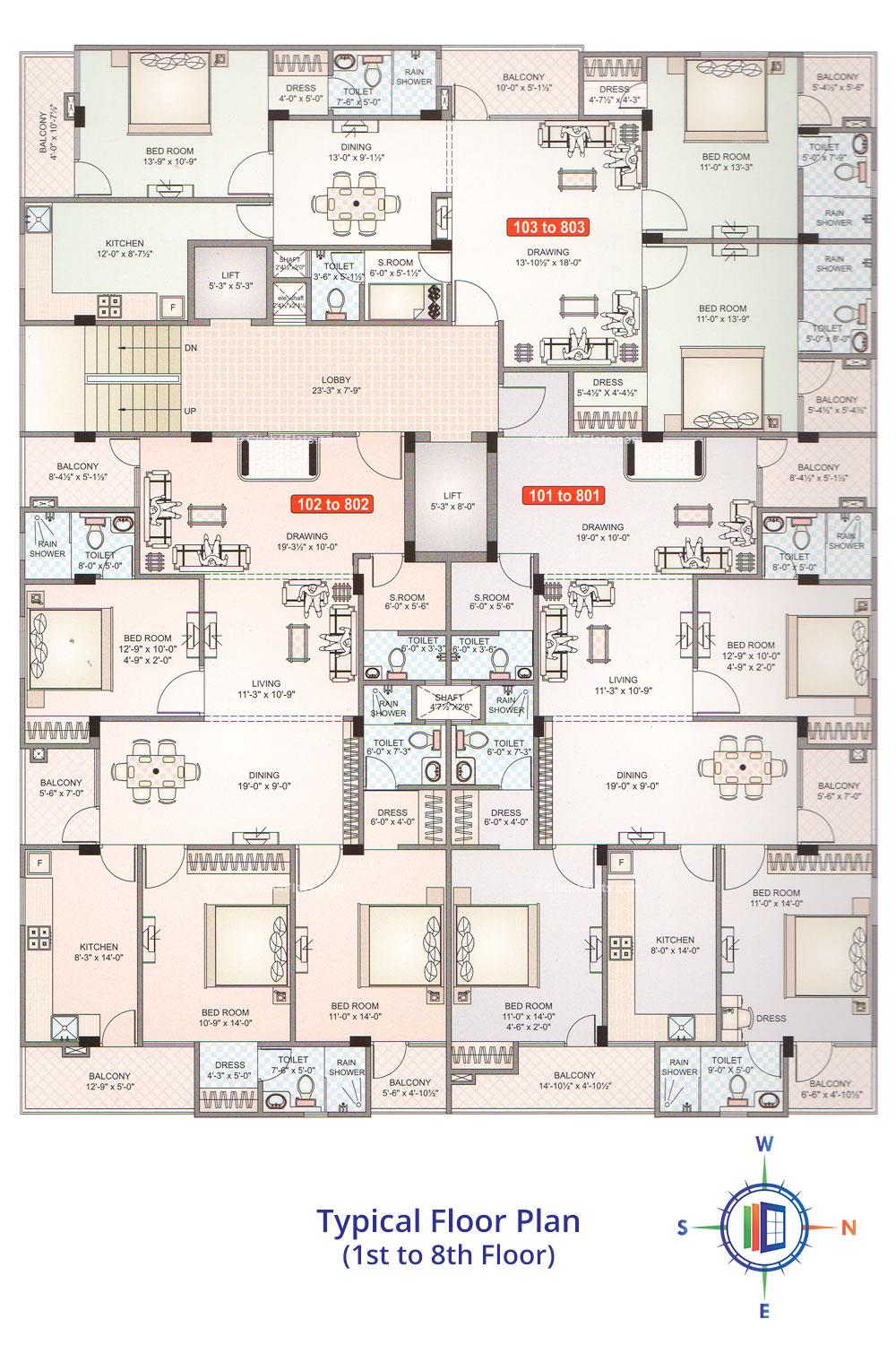 Govind Regency Typical Floor Plan