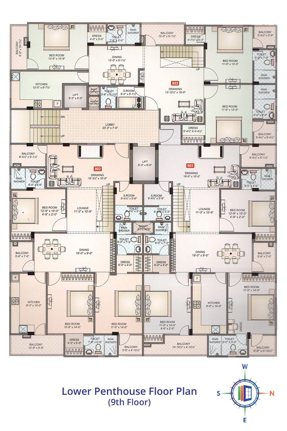 Govind Regency Lower Penthouse Floor Plan