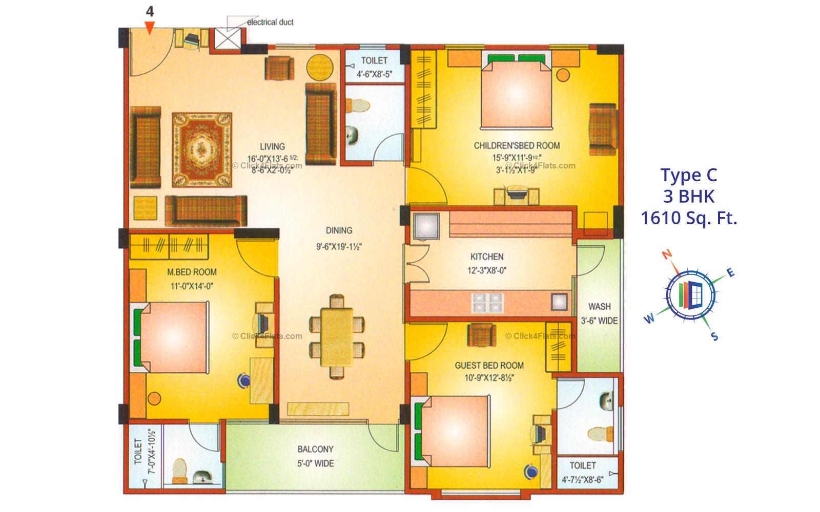 Akshat Elegance 3 BHK 