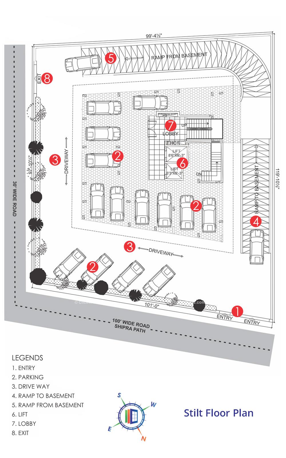 Unique Prime Stilt Floor Plan