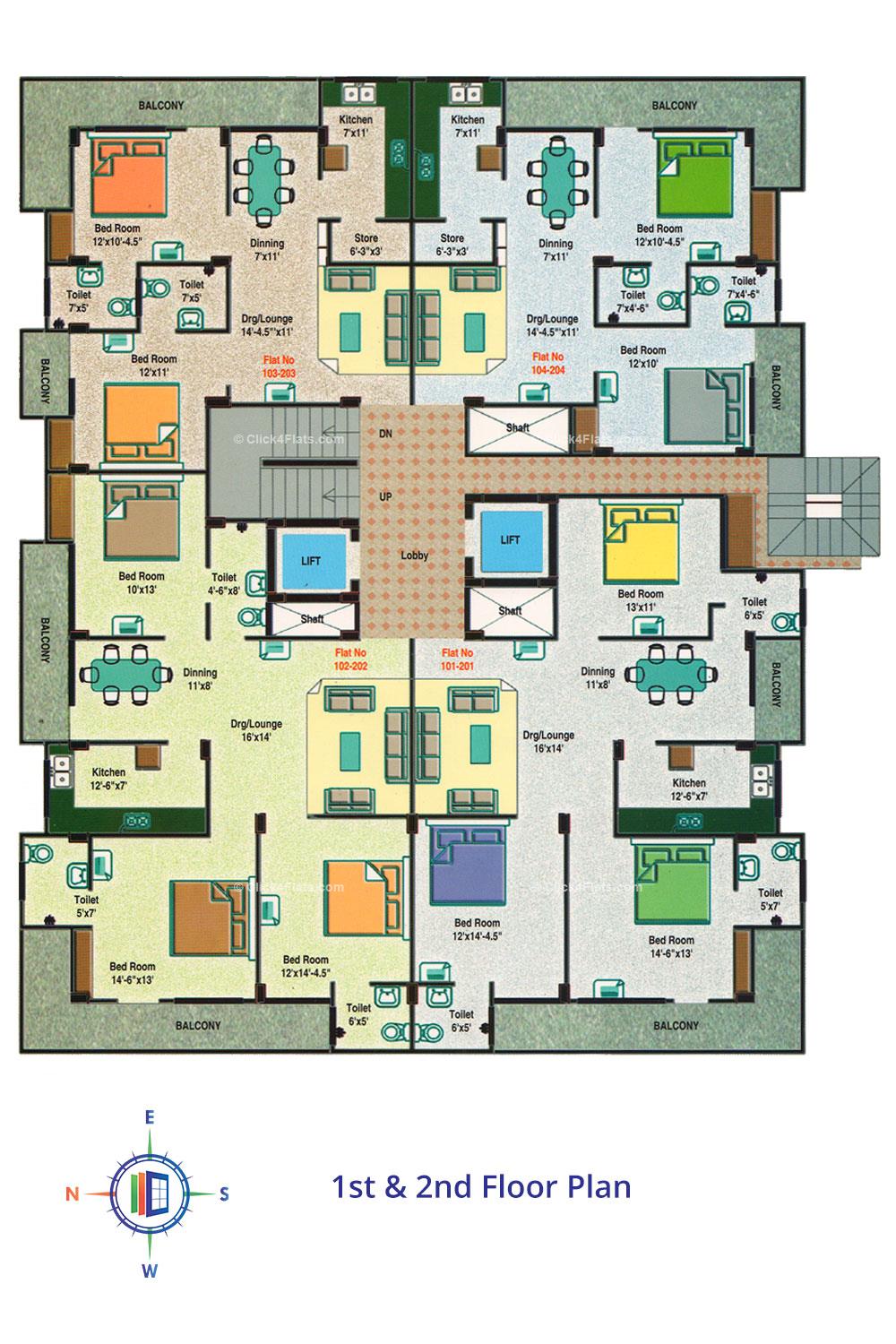 Golden Heights 5th Floor Plan