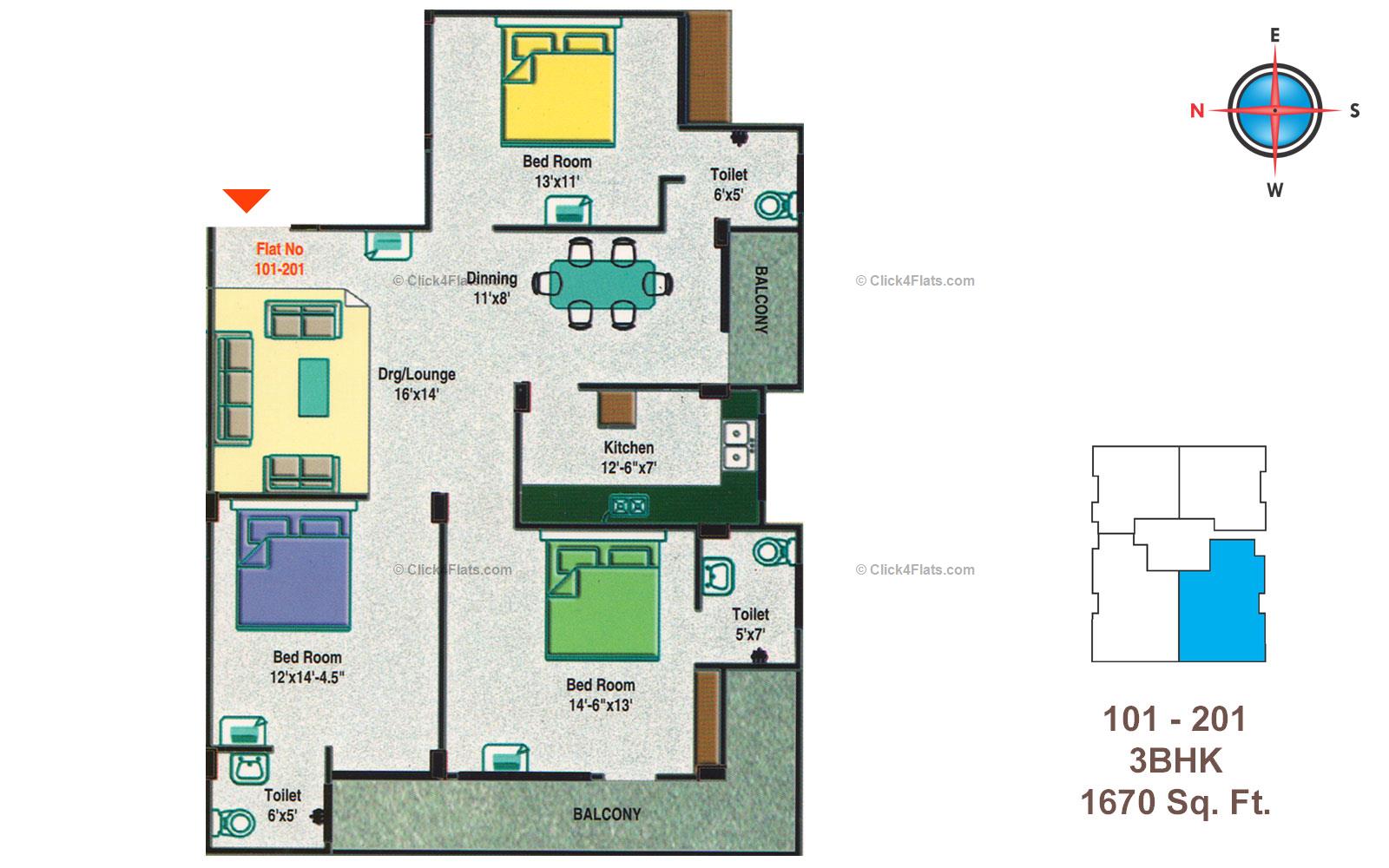 Golden Heights 3 BHK 