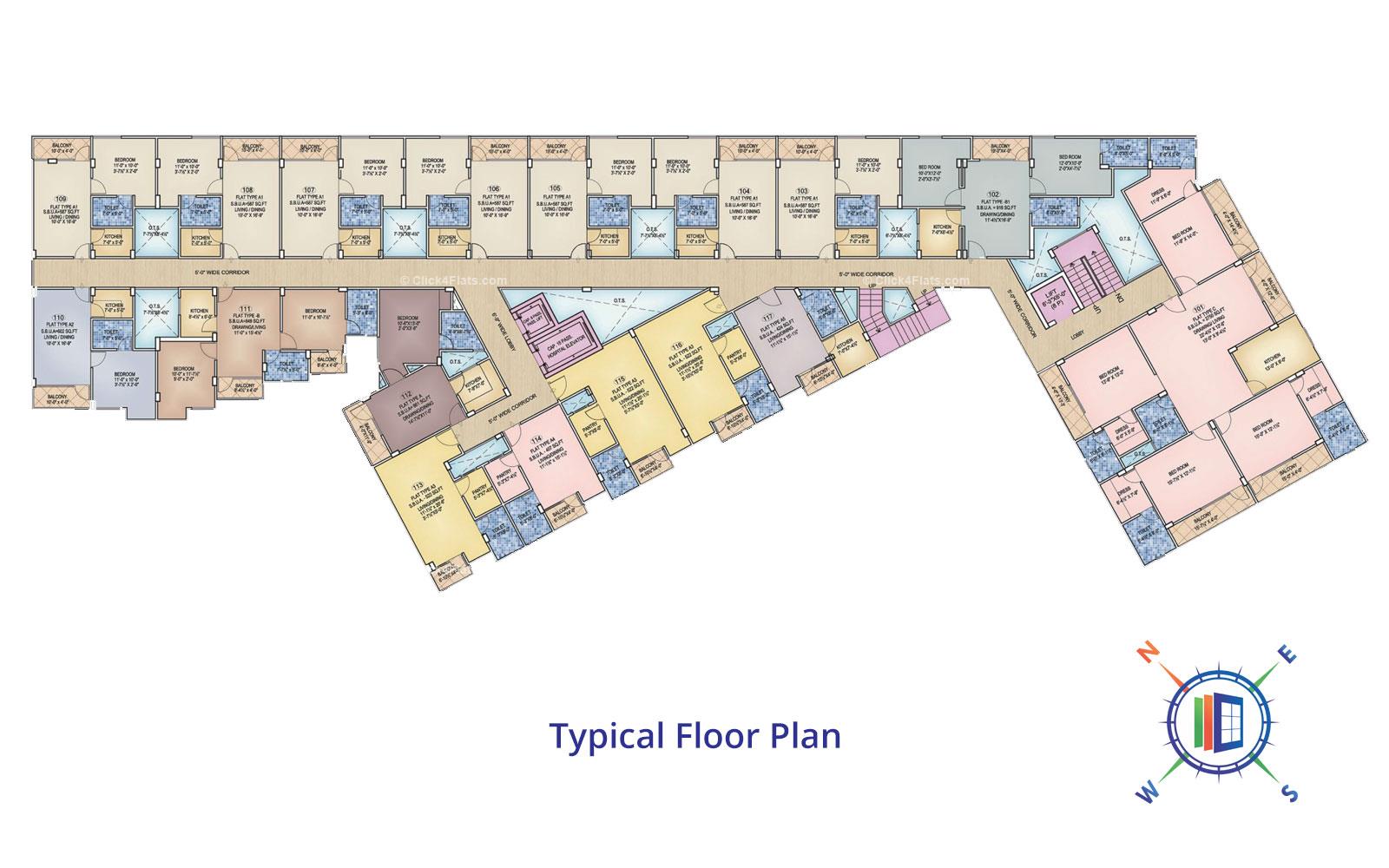 Unique Aura Typical Floor Plan