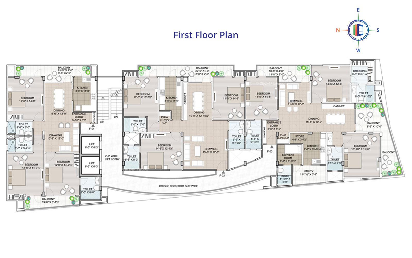 Boulevard First Floor Plan