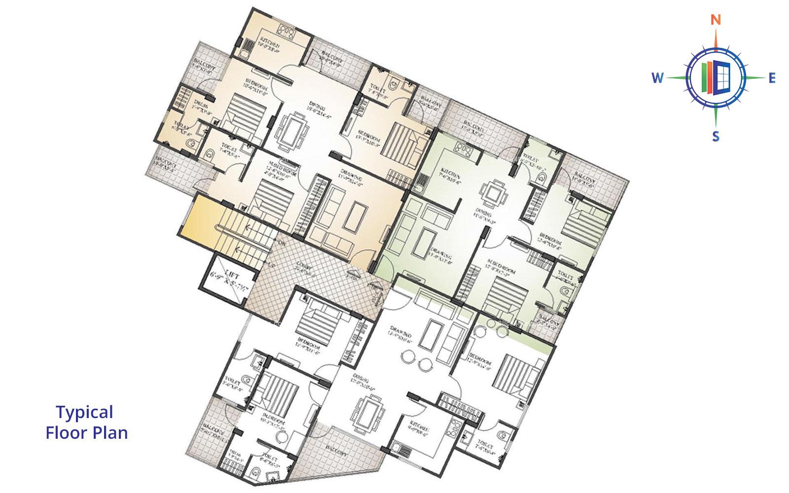 Okay Plus Lakshmi Angan Typical Floor Plan