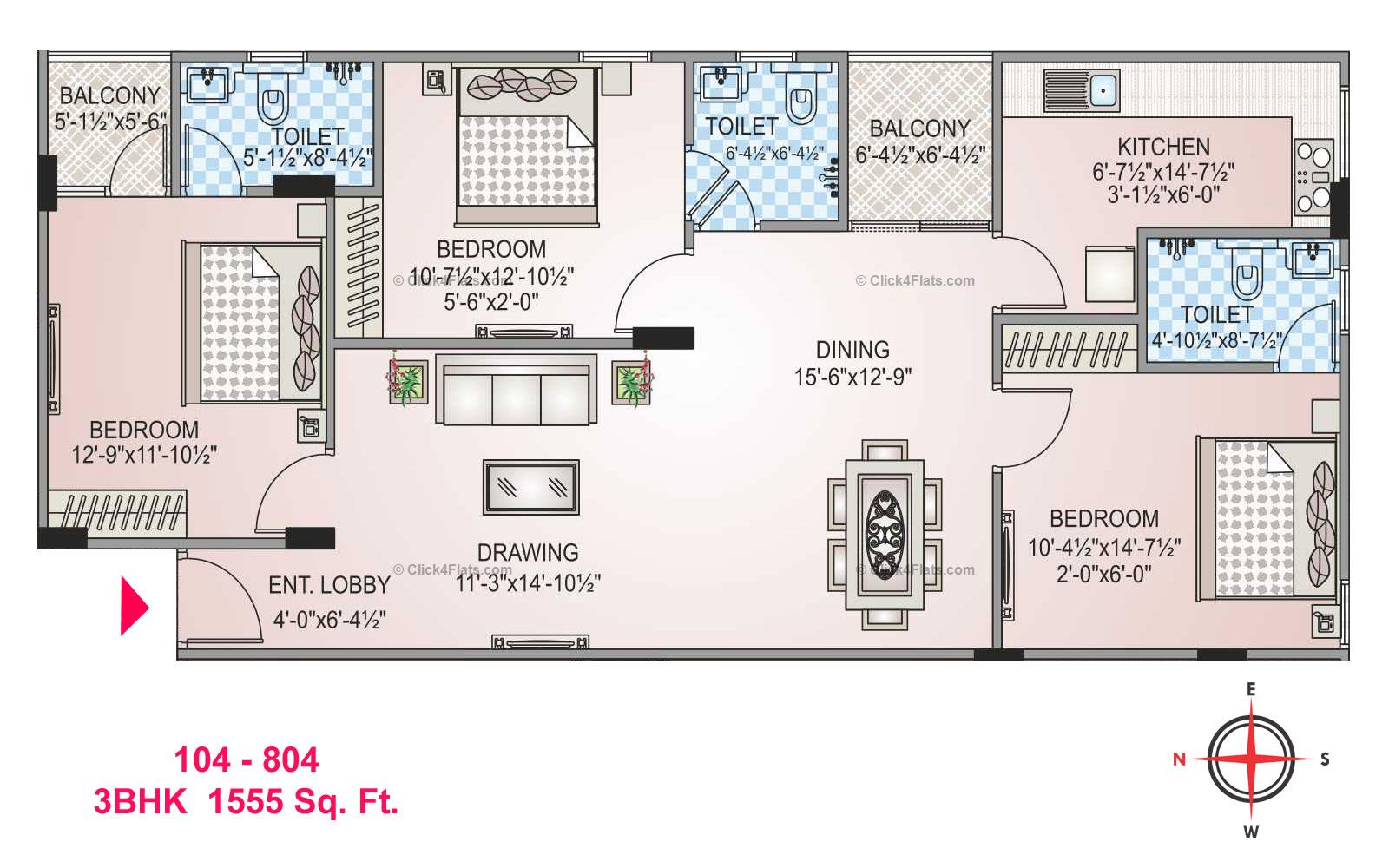 Shivgyan Heights 3 BHK 