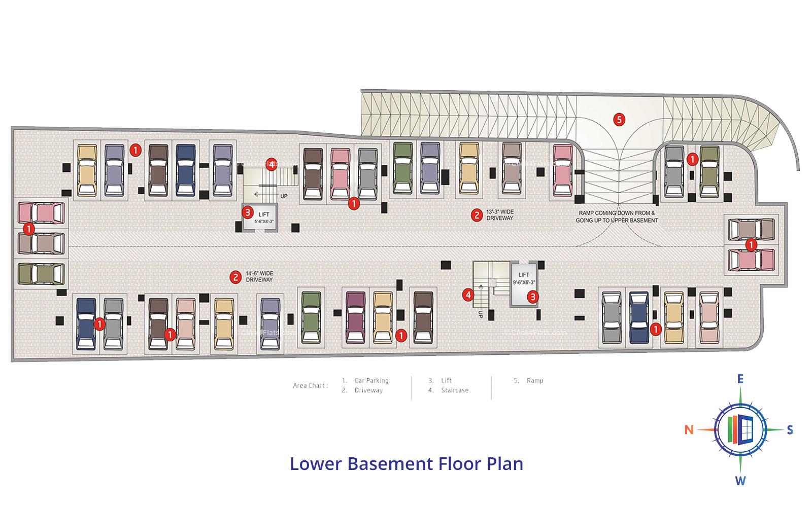 Shivgyan Heights Lower Basement Floor Plan