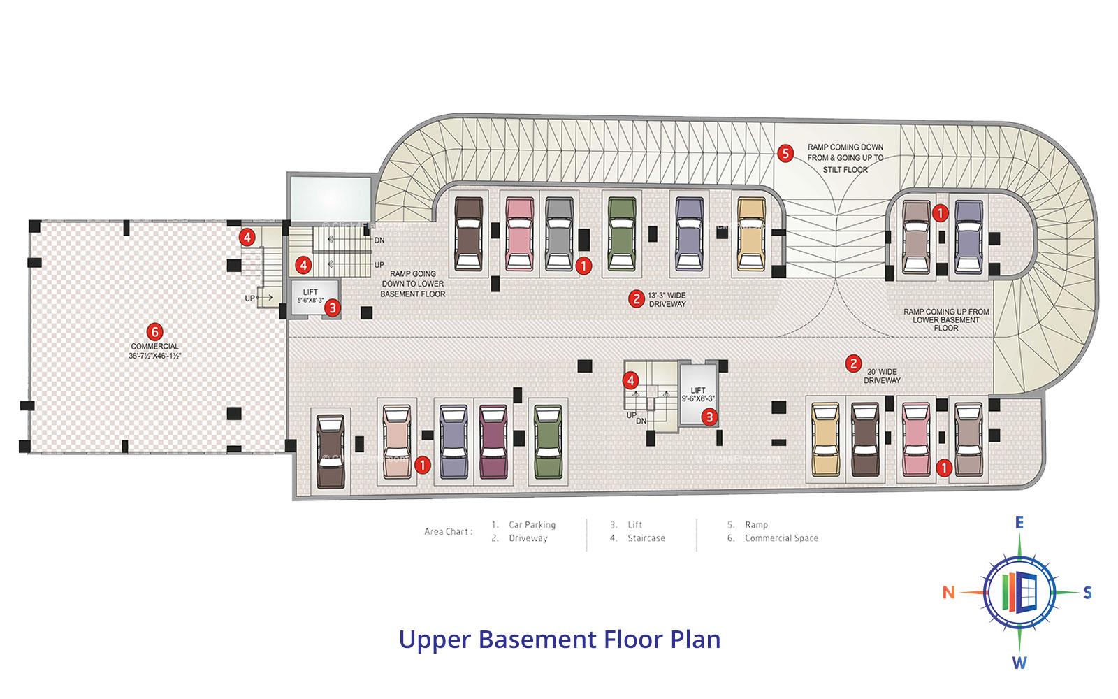 Shivgyan Heights Upper Basement Floor Plan