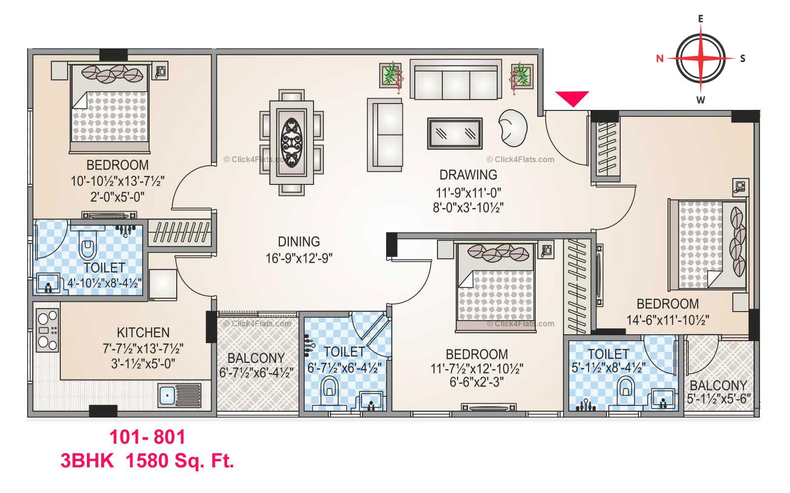 Shivgyan Heights 3 BHK 