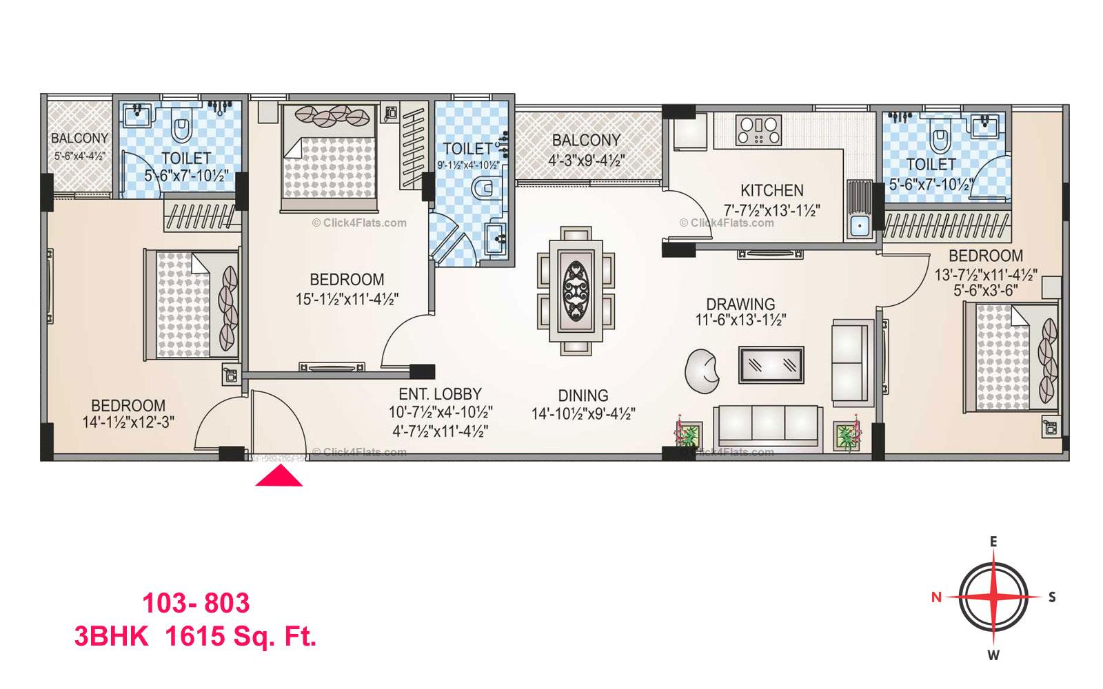 Shivgyan Heights 3 BHK 