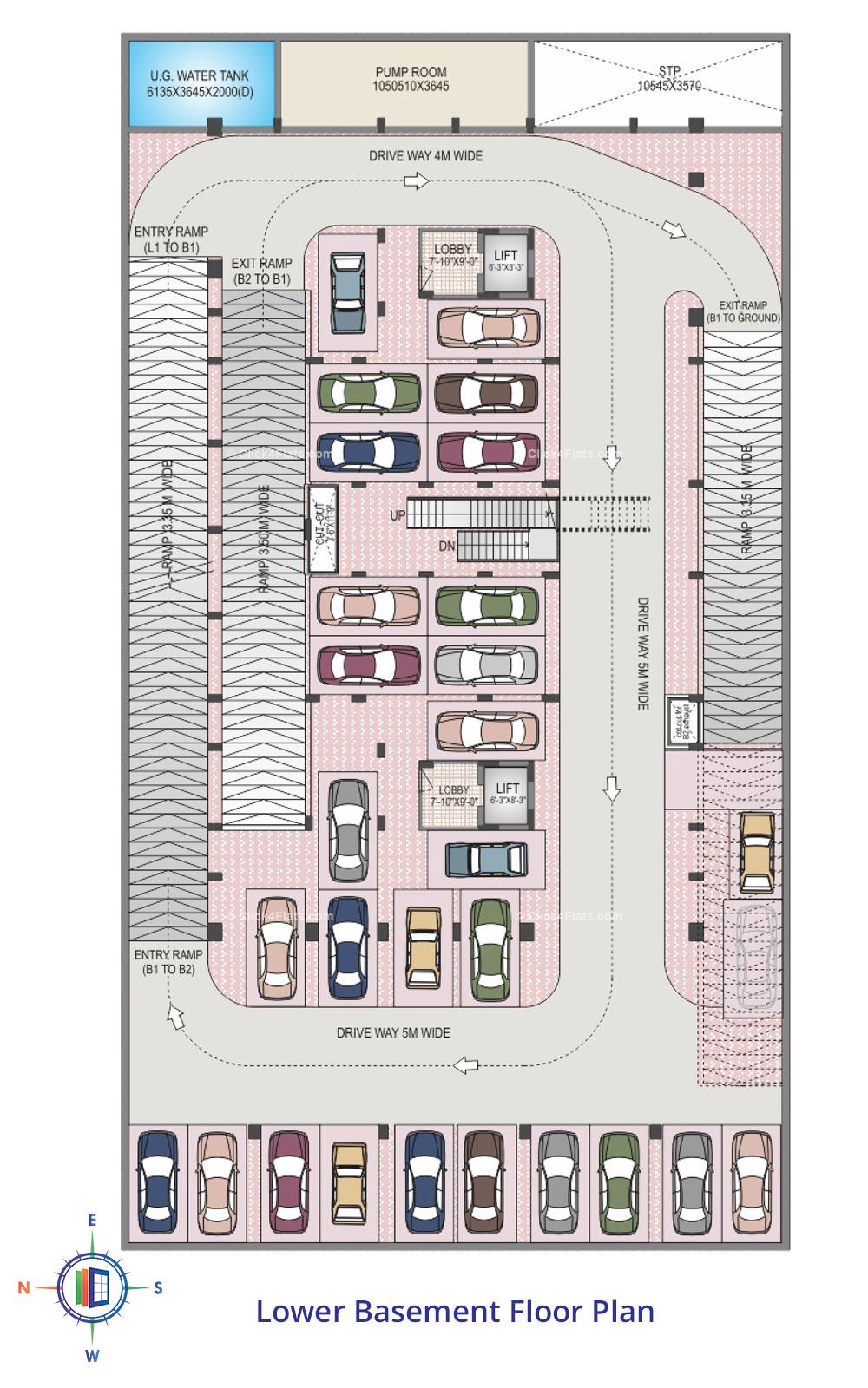 Pearl Avantika Lower Basement Floor Plan