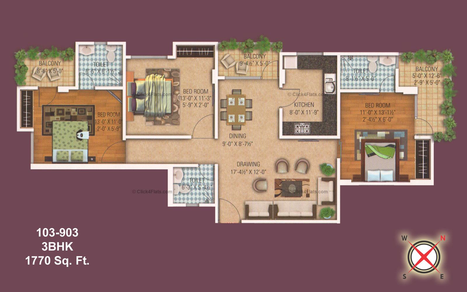 Suman Abode 3 BHK 