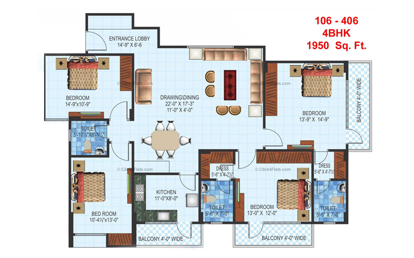 Anukampa Residency 4 BHK 